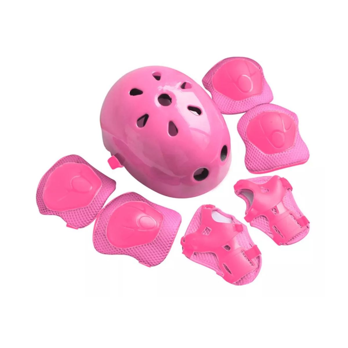 GENERICO - Set Protección Niña Para Patines bicicleta skate rosa