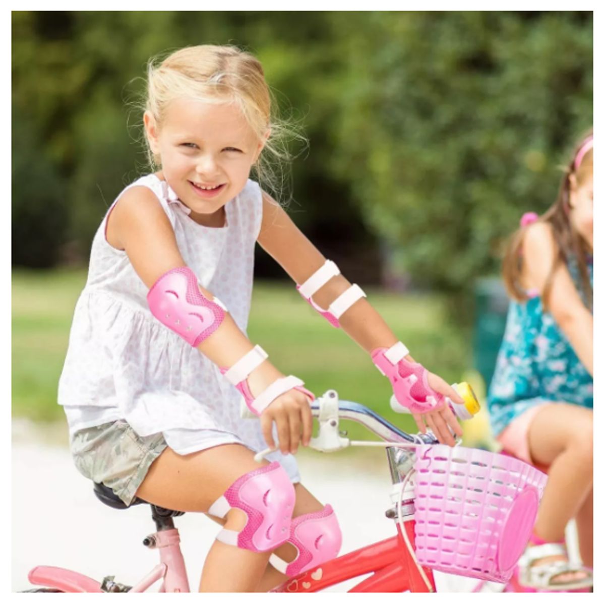 GENERICO - Set Protección Niña Para Patines bicicleta skate rosa