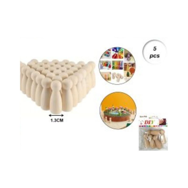 GENERICO - ACCESORIOS DE MADERA DIY 5 PCS