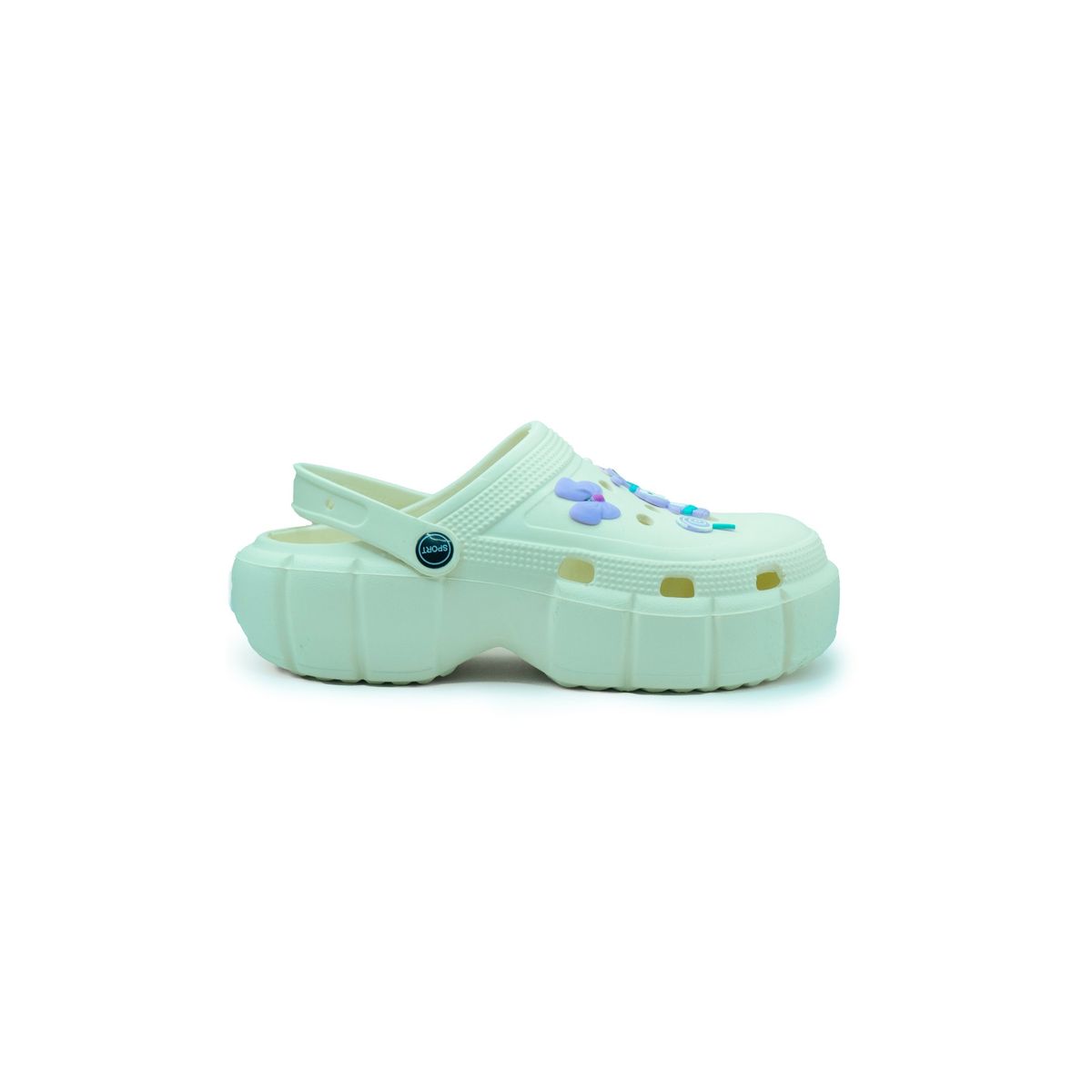 BOVINITA - Zueco mujer Plataforma Beige Liviana Charms Comodas