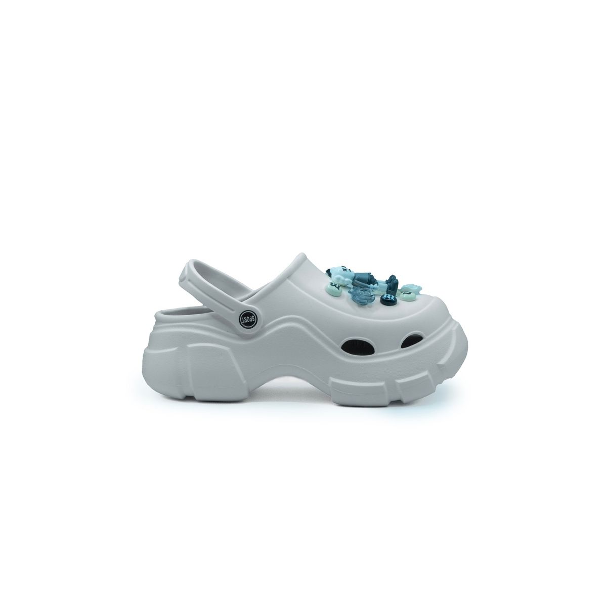 APOSTOL - Zuecos plataforma dama blancos sandalias altas