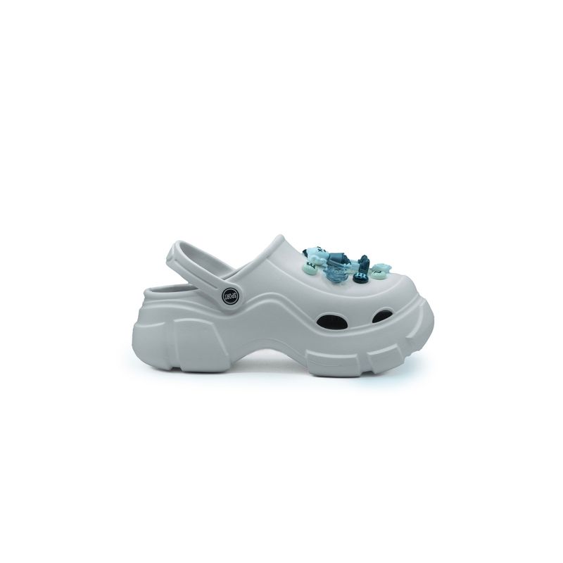 APOSTOL - Zuecos plataforma dama blancos sandalias altas