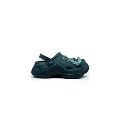 APOSTOL - Zuecos sandalias plataforma con charms BLACK