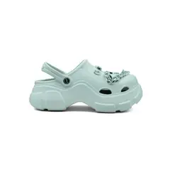APOSTOL - Zuecos sandalias plataforma charms White