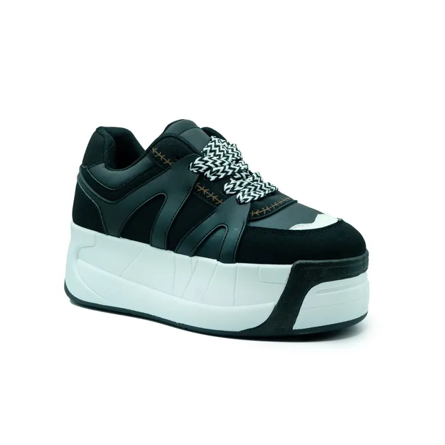 APOSTOL - Zapatillas Negras Con Plataforma Y Trenzas Gruesas Bratz