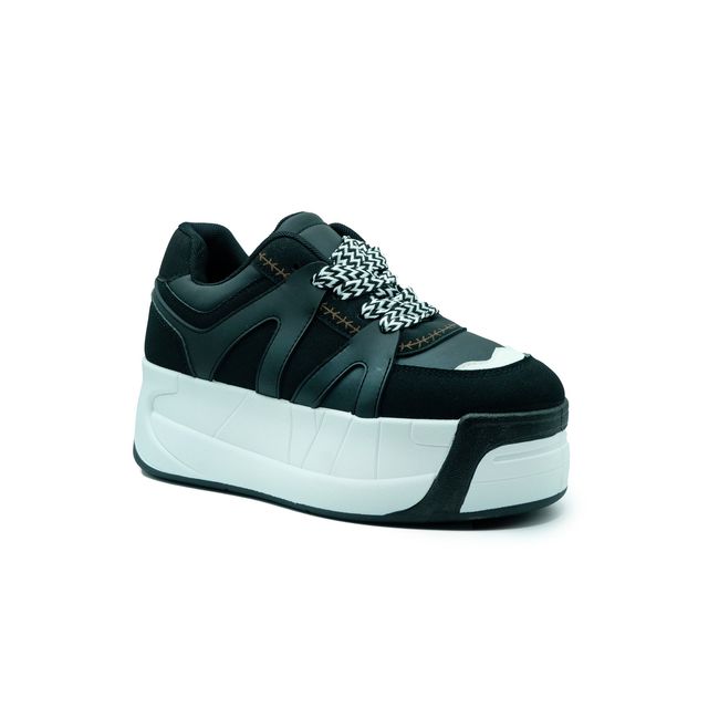APOSTOL - Zapatillas Negras Con Plataforma Y Trenzas Gruesas Bratz