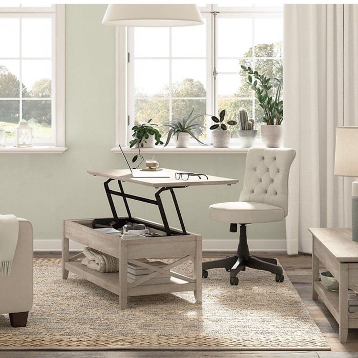 MSA MUEBLES SANTA ANA - Mesa de Centro Elevable Grey Wash