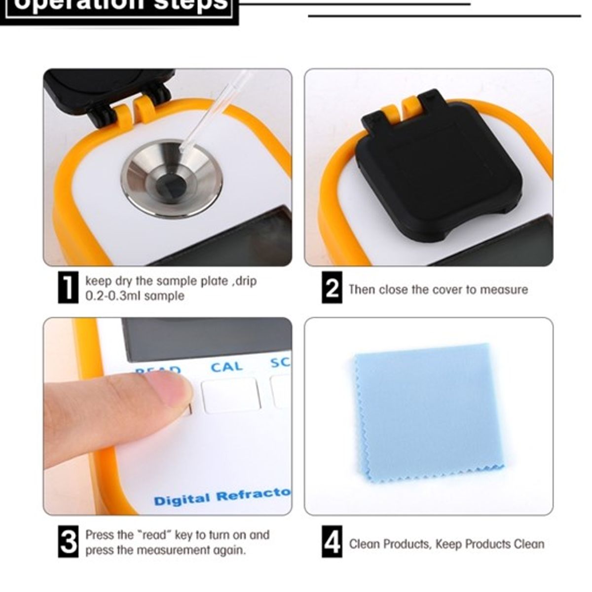 GENERICO - Medidor Cloro Refractómetro Digital Salinidad Cloro Dr202