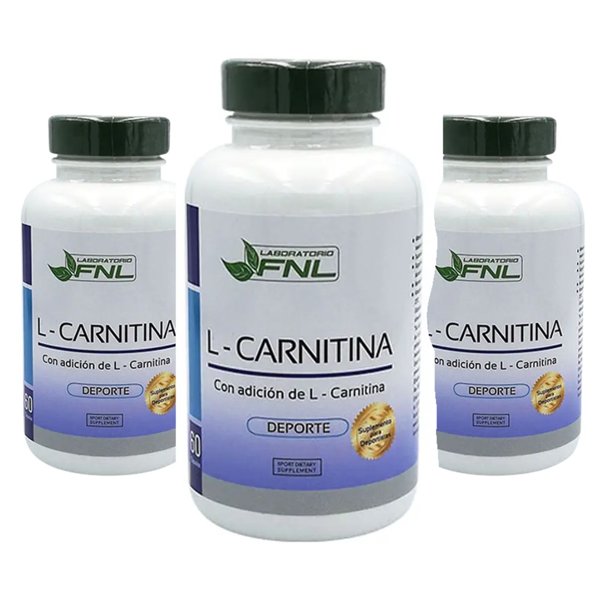 FNL - L-Carnitina 150mg 180 Cápsulas Fnl Pack 3 Frascos