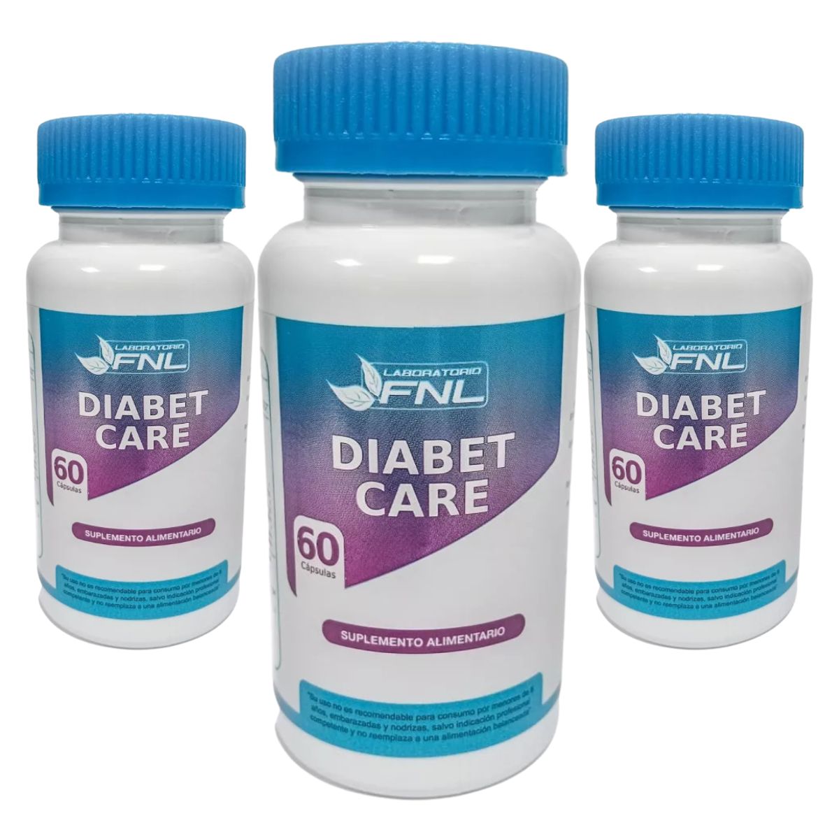 FNL - Diabet Care 530mg 180 Cápsulas FNL Pack 3 Frascos