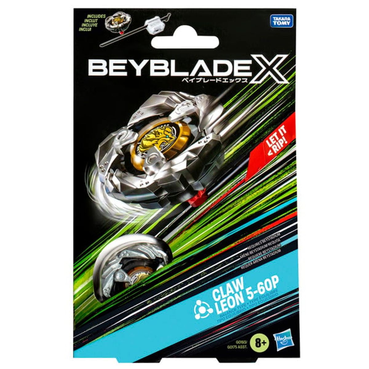 BEYBLADE - Trompo Beyblade X Kit inicial Claw Leon 5-60P