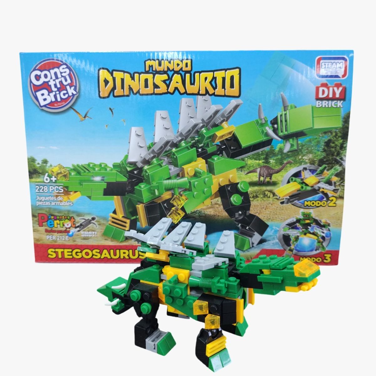 PERROT - CONSTRUBRICK MUNDO DINOSAURIO STEGOSAURUS