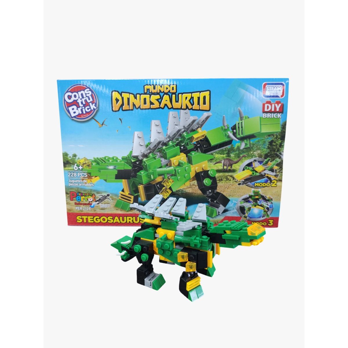 PERROT - CONSTRUBRICK MUNDO DINOSAURIO STEGOSAURUS