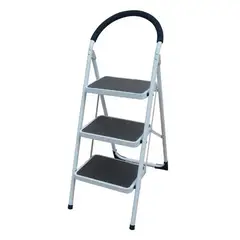 BOLTON - Escalera Metálica de 3 Peldaños Soporta 150 kg