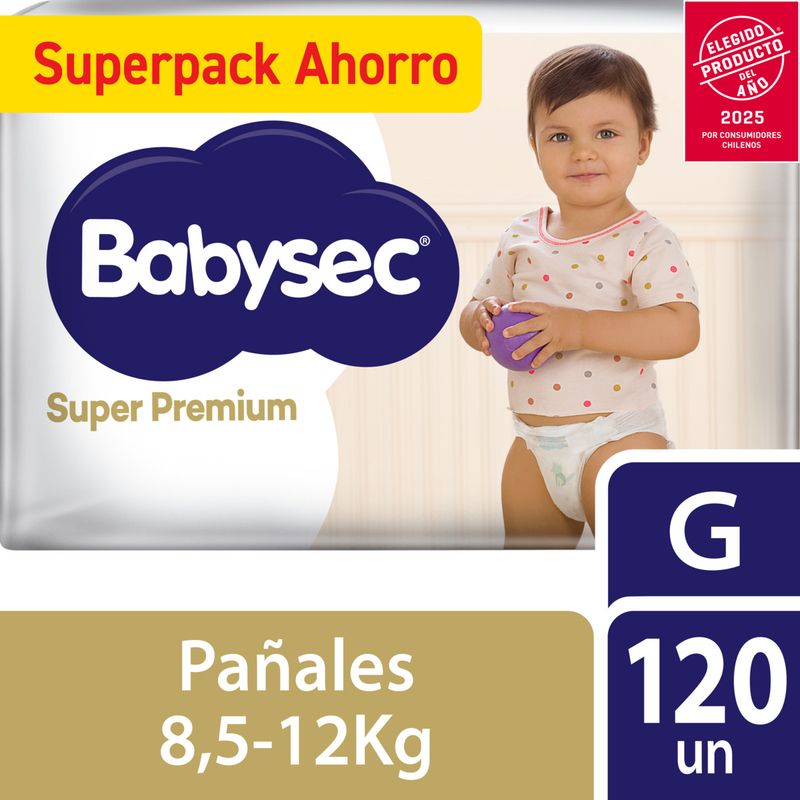 BABYSEC - Pañales De Bebé Babysec Super Premium 120 Un Talla G