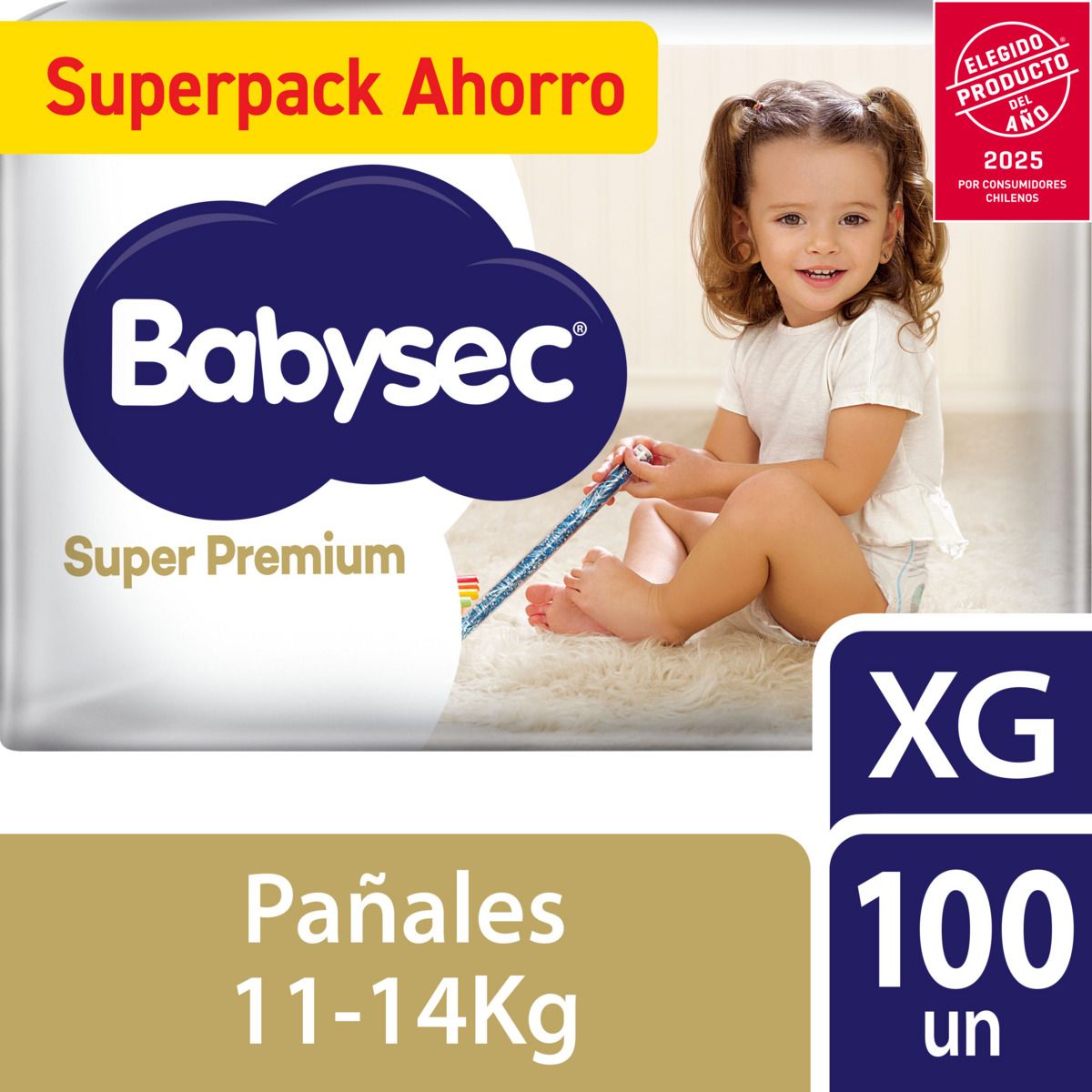 BABYSEC - Pañales De Bebé Babysec Super Premium 100 Un Talla XG