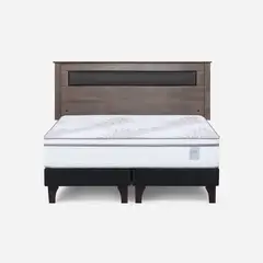 ROSEN - Cama Europea Neo Plus 2 Plazas 150x200 cm + Respaldo Ferrara