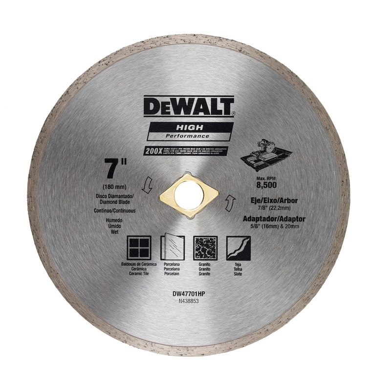 DEWALT - Disco diamantado 7” 180mm DEWALT DW47701HP