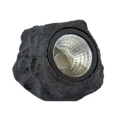 IMPORTCLICK - Roca Foco Solar 4 LED Luz Blanca - Negro