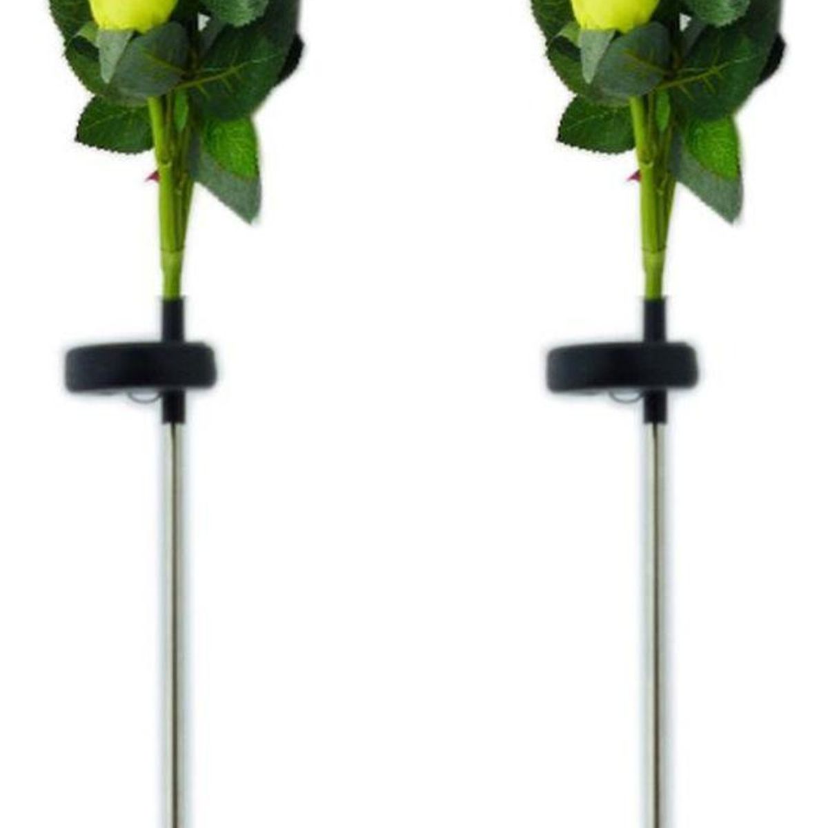 IMPORTCLICK - Set 2 Flor Foco Solar LED Rosa 80 CM Luz Blanca