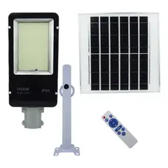 IMPORTCLICK - Foco Brazo Solar 1500 W 1216 LED Placa Metal Control - Negro