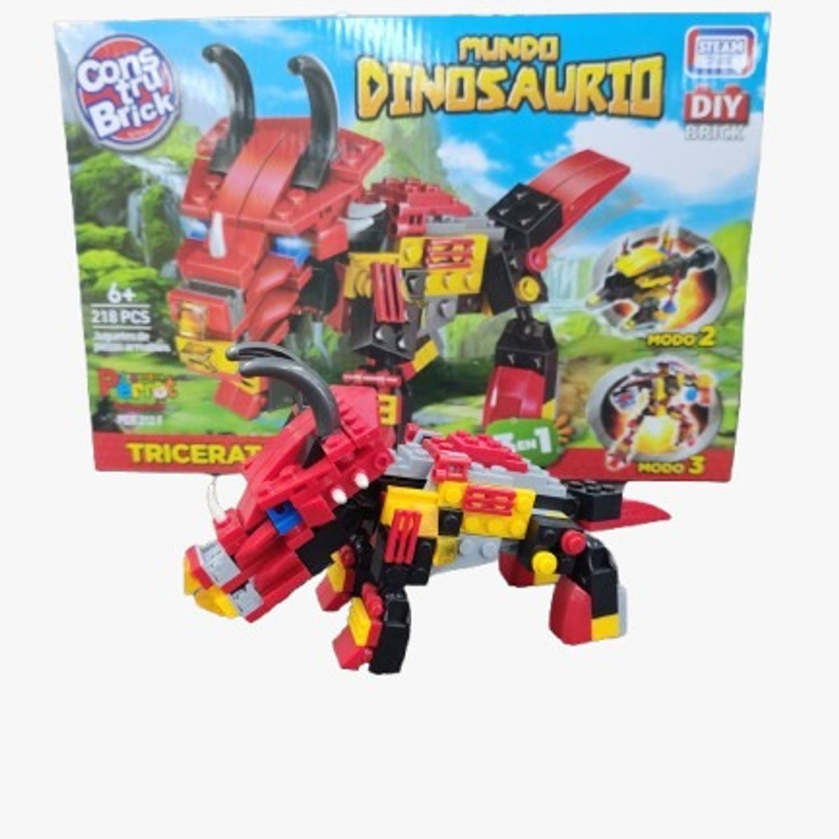 PERROT - CONSTRUBRICK MUNDO DINOSAURIO TRICERATOPS