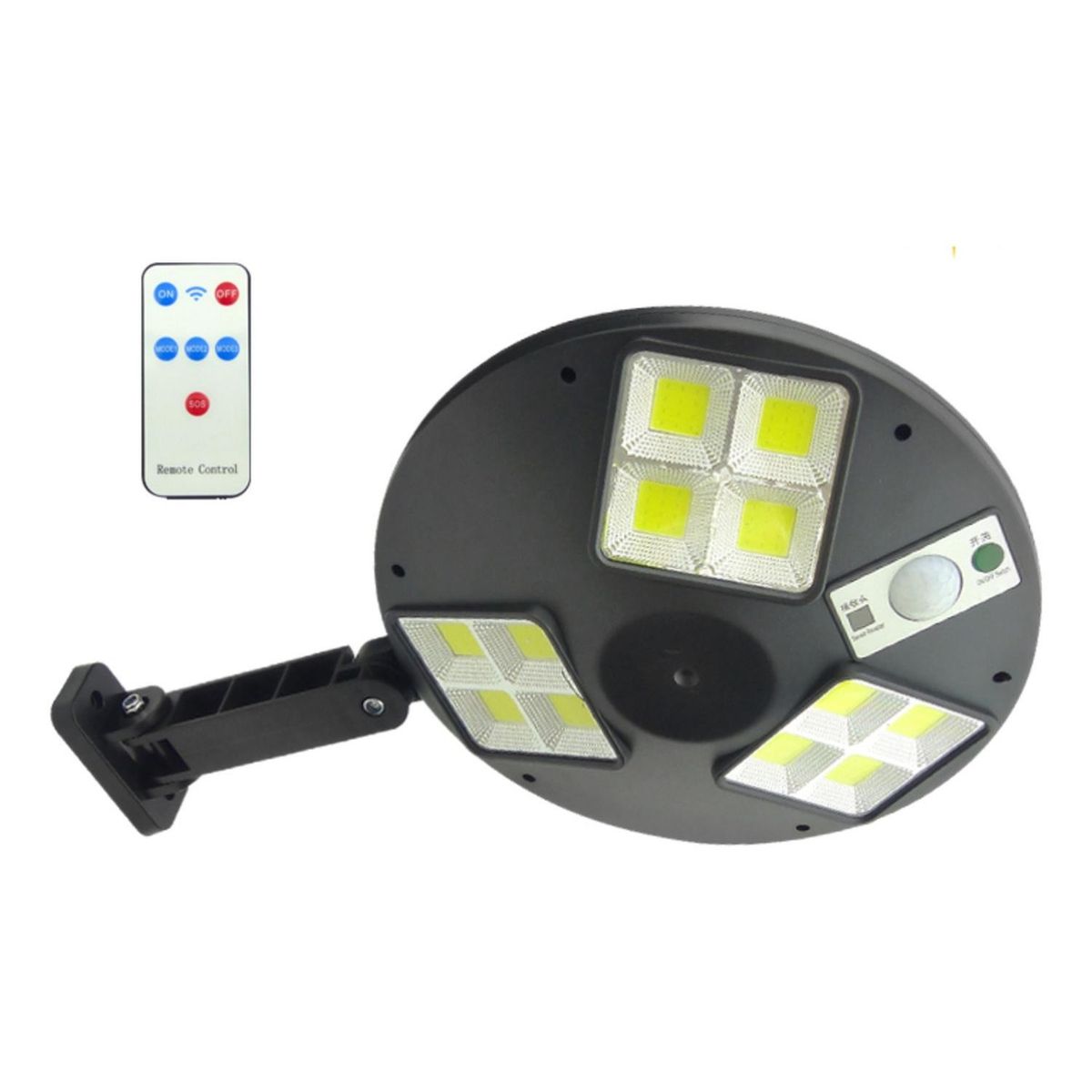 IMPORTCLICK - Farol Solar 12 Placas COB LED Sensor Movimiento - Negro