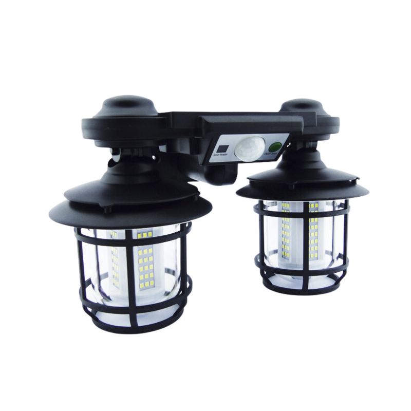 IMPORTCLICK - Farol Solar Doble 192 LED 26X17X12 CM - Negro
