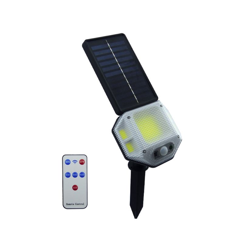 IMPORTCLICK - Estaca LED Solar COB PVC Sensor Control Remoto - Negro