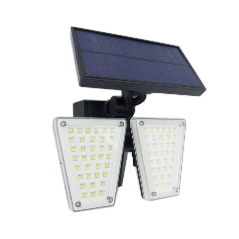 IMPORTCLICK - Proyector Solar LED Doble Mini 60 Watt Articulado PVC Sensor - Negro