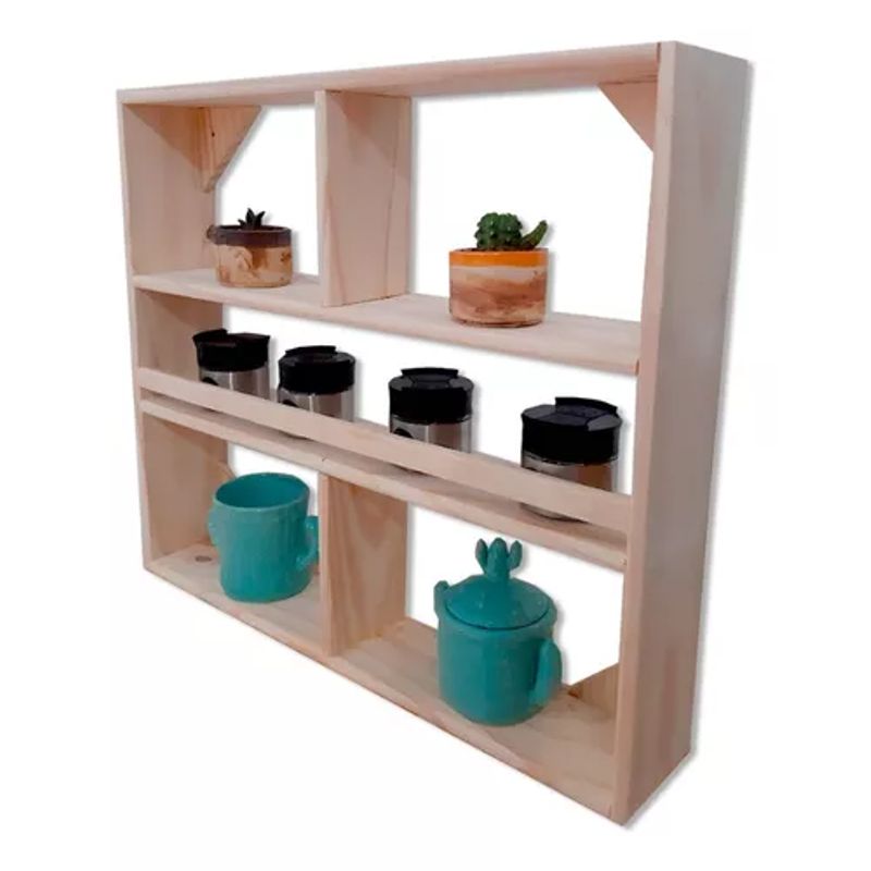 GENERICO - Repisa Moderna Tipo Especiero De Madera