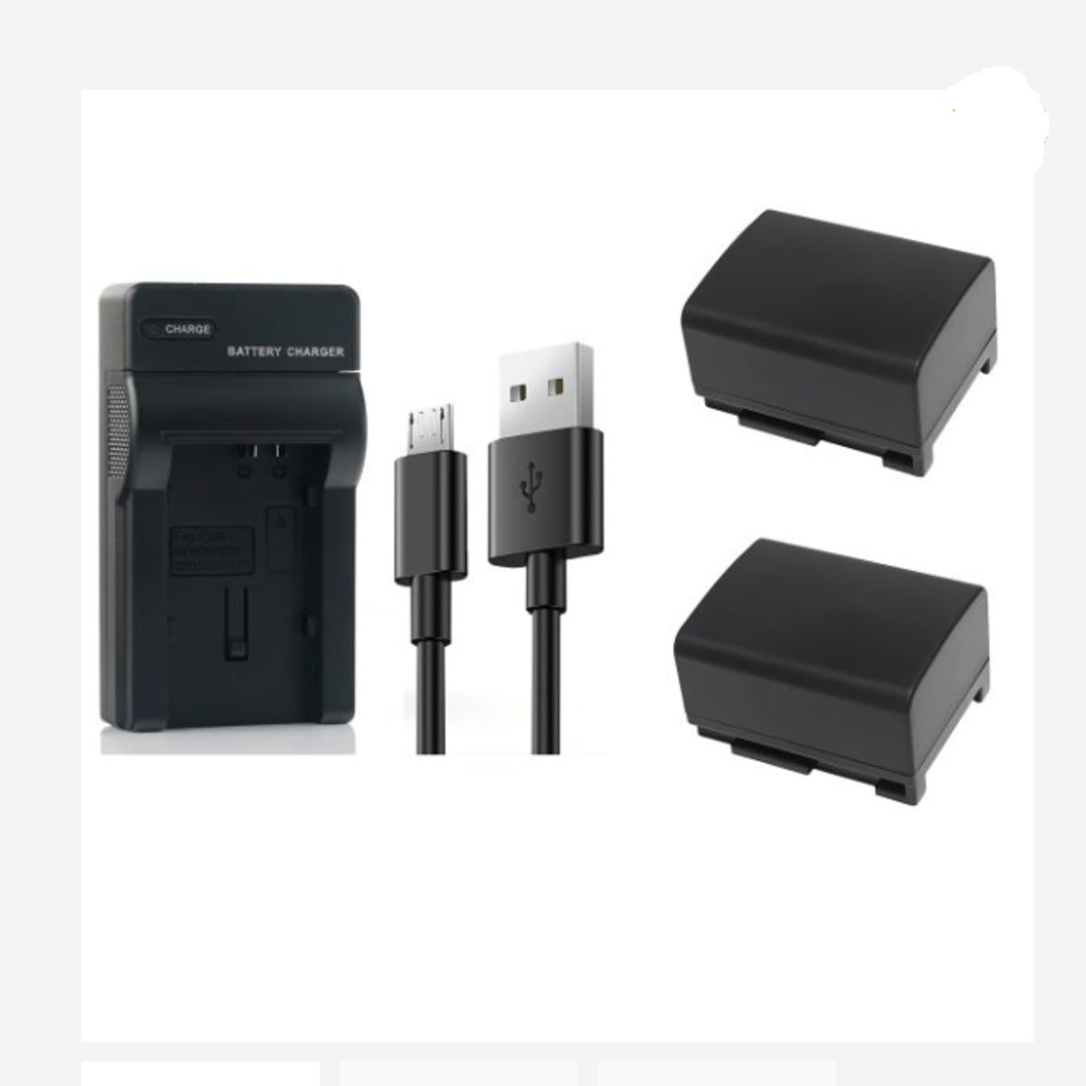 GENERICO - KIT CARGADOR + 2 BATERÍAS BP-808 CANON ALTERNATIVA