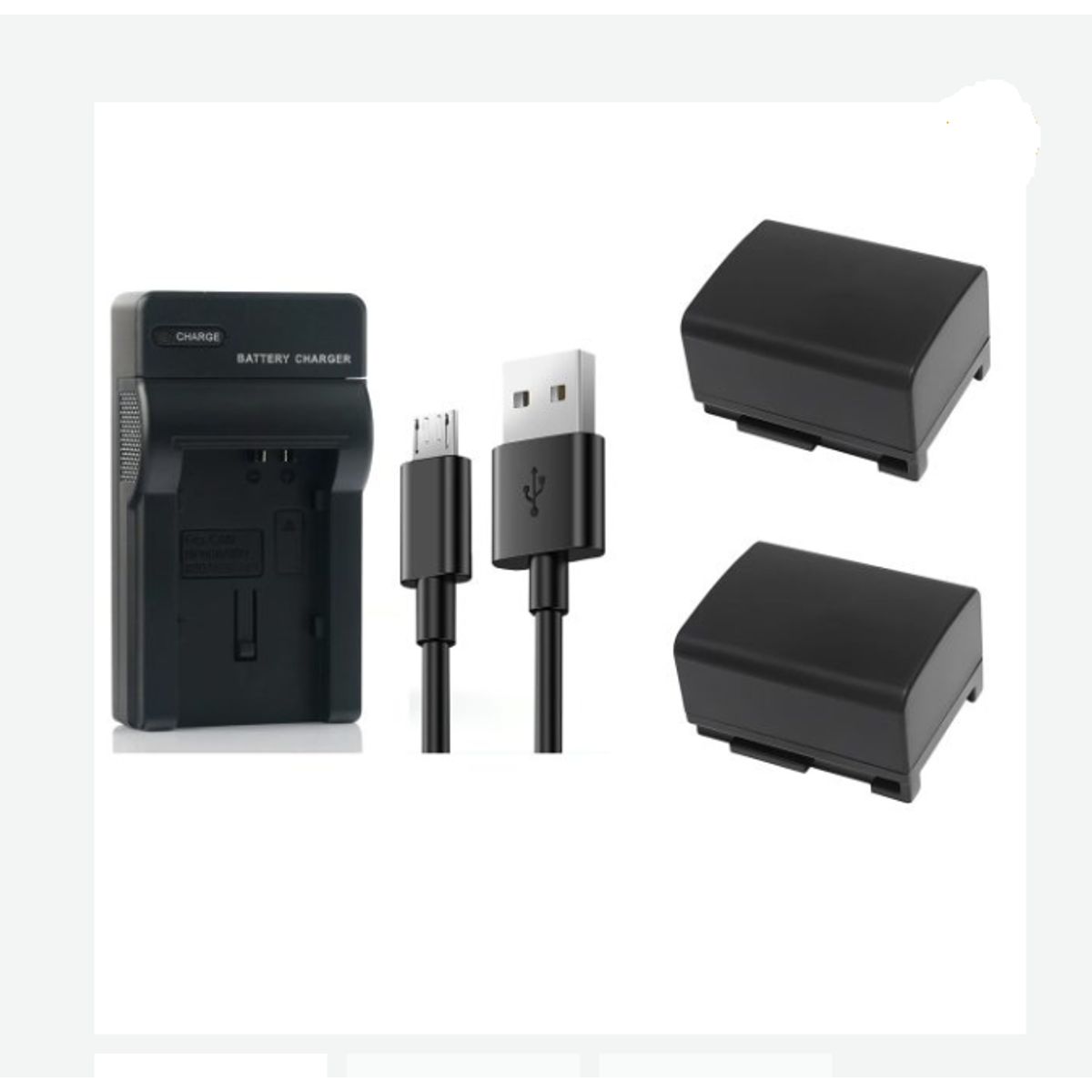 GENERICO - KIT CARGADOR + 2 BATERÍAS BP-808 CANON ALTERNATIVA