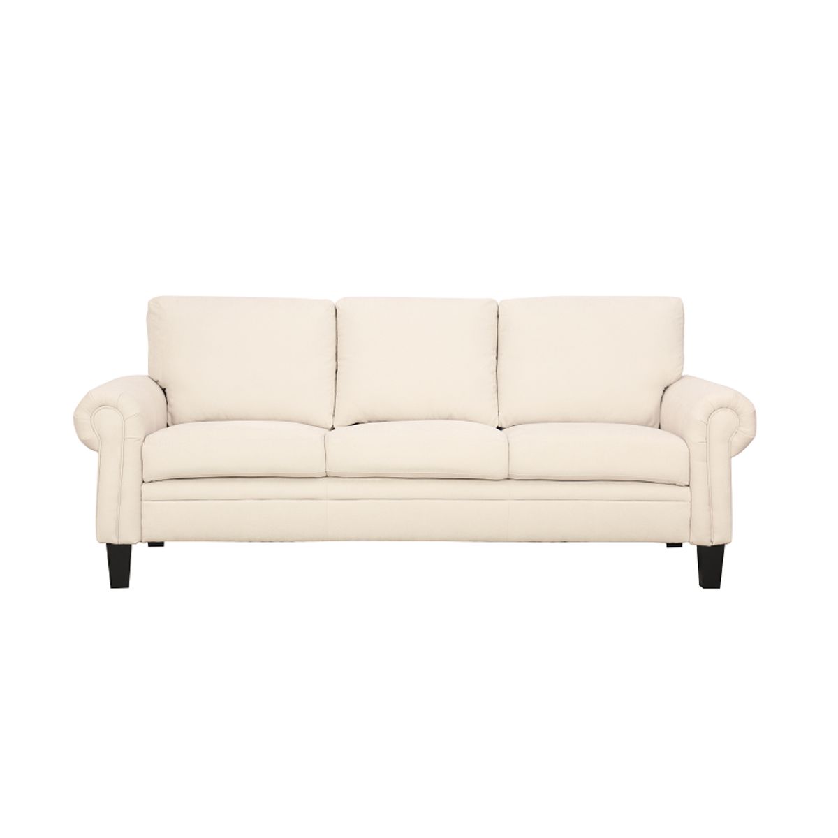 AGUILA - Sofá Callisburg de 3 Cuerpos de Chenille - Blanco