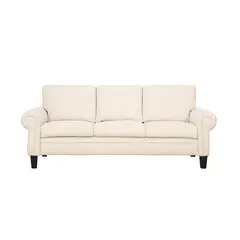 AGUILA - Sofá Callisburg de 3 Cuerpos de Chenille - Blanco