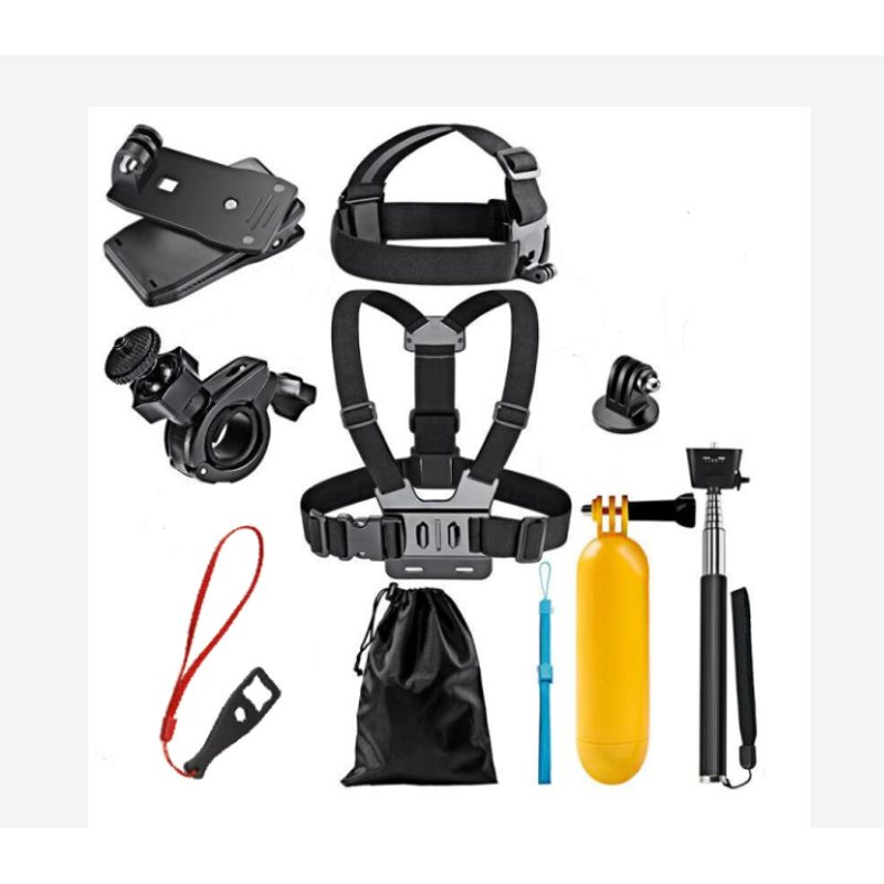 GENERICO - KIT ACCESORIOS PARA GOPRO 9 EN 1