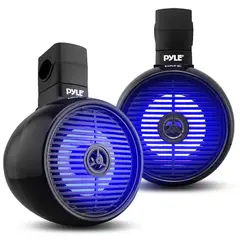 PYLE - Parlante Marino para Lanchas Botes ATV Amplificados Bluetooth 6,5 pulgadas Negros
