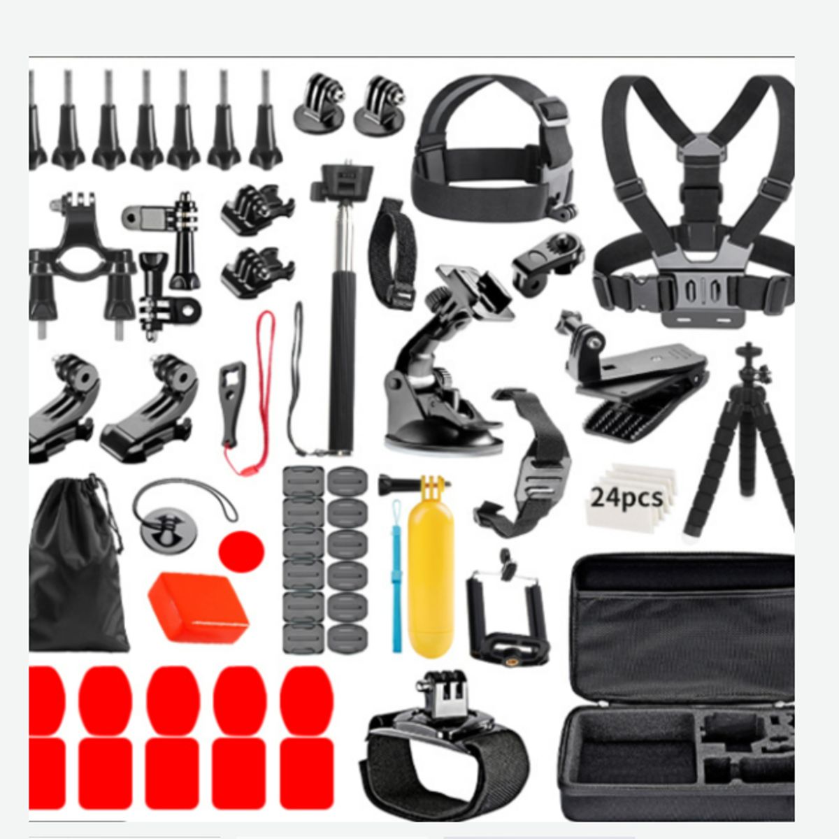 GENERICO - KIT ACCESORIOS PARA GOPRO 84 EN 1