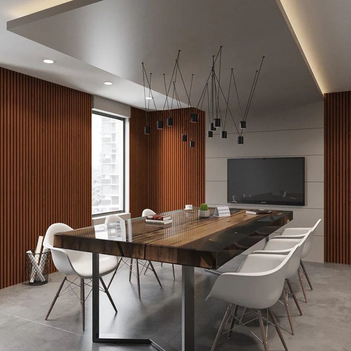 TOLVA - Revestimiento pared texturado Caoba, 2,9 mts largo