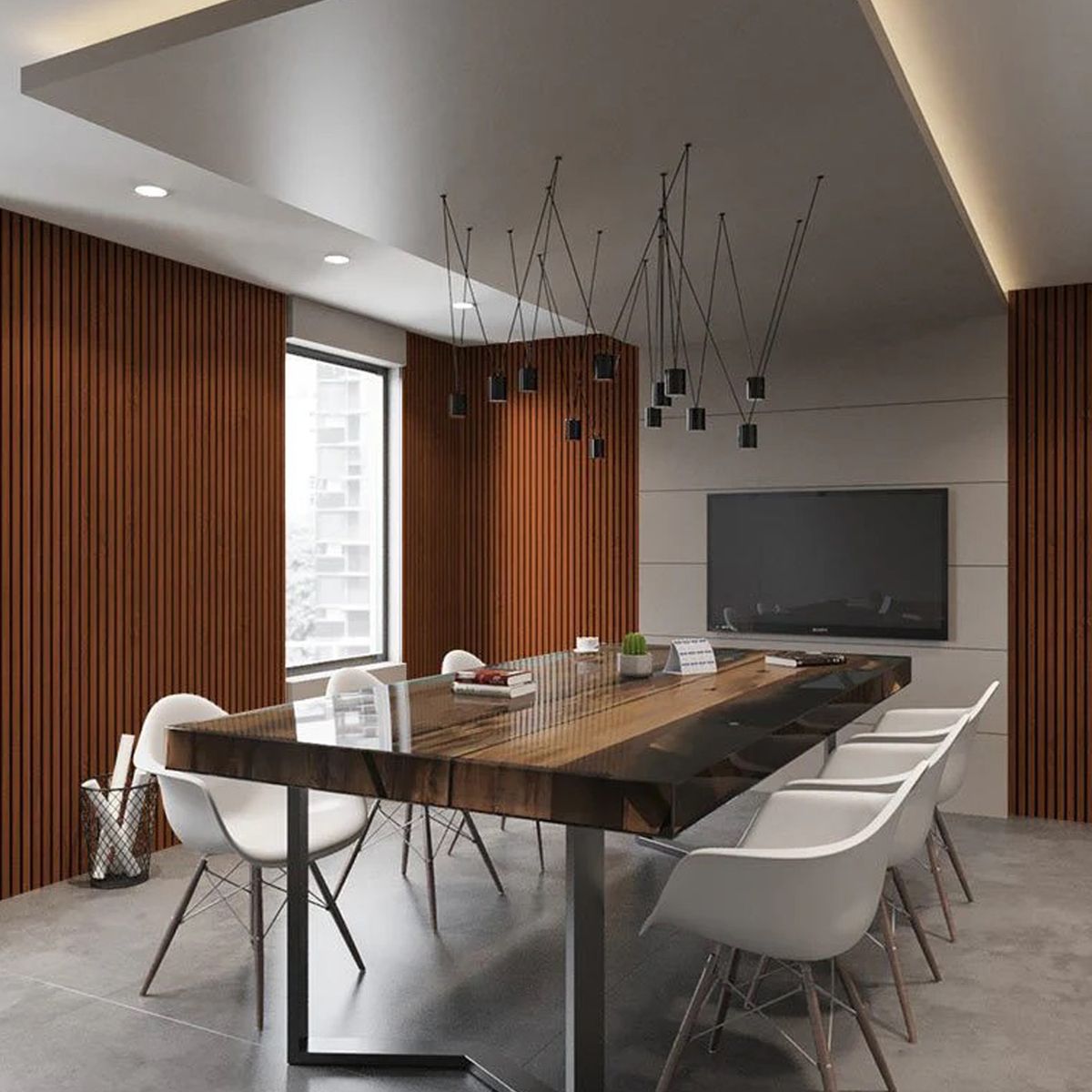 TOLVA - Revestimiento pared texturado Caoba, 2,9 mts largo