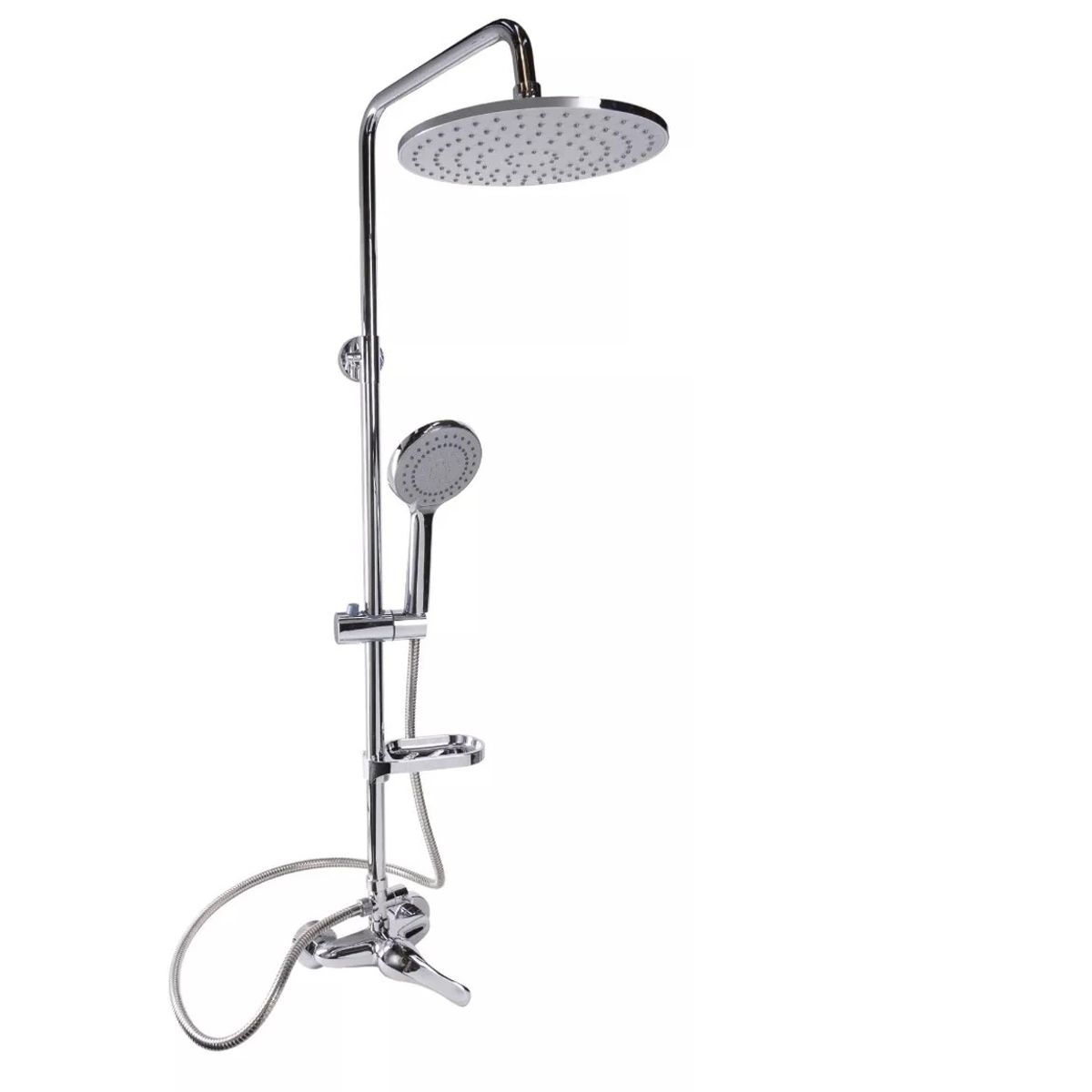 TAUMM - Columna Ducha Griferia Plato Redondo Y Ducha Telefono Taumm