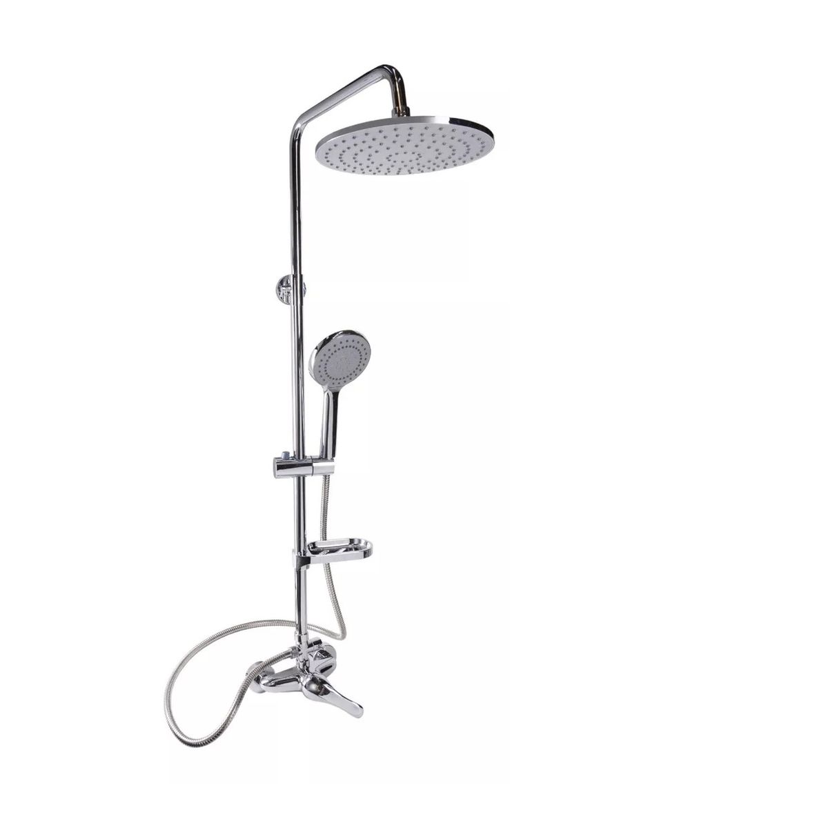 TAUMM - Columna Ducha Griferia Plato Redondo Y Ducha Telefono Taumm