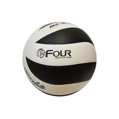 FOUR - Balón de Voleibol Laminado N°5 Soft Match Negro Blanco