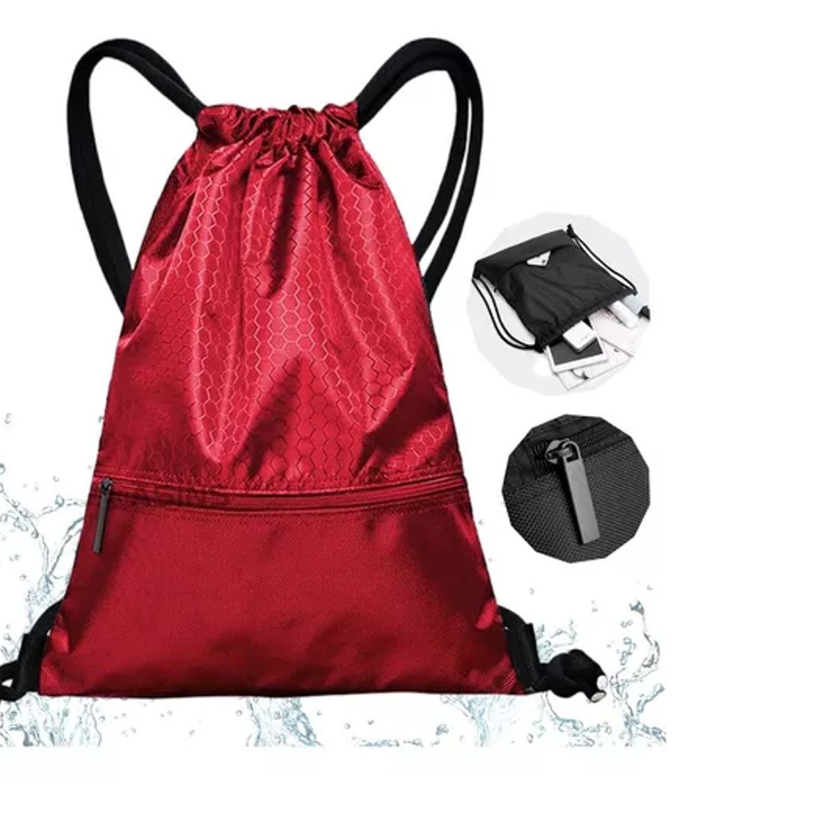 GENERICO - Bolso Tipo Morral Deportivo A Prueba De Agua Con Cierre