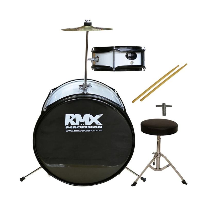RMX - Batería infantil niño 2 pcs RAD-1WH Blanca RMX