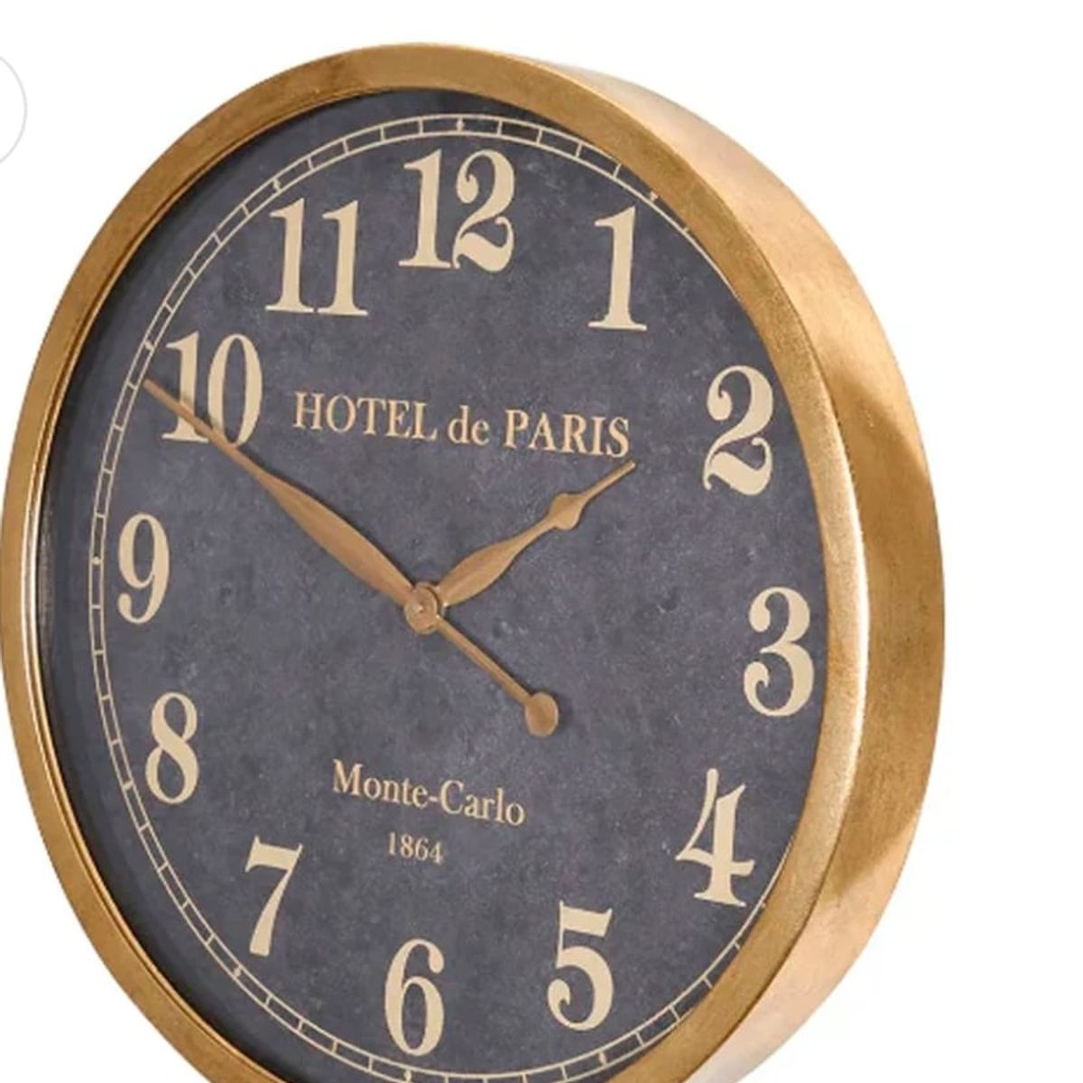 GENERICO - RELOJ PARED VINTAGE ELEGANTE NEGRO CON DORADO 61CM