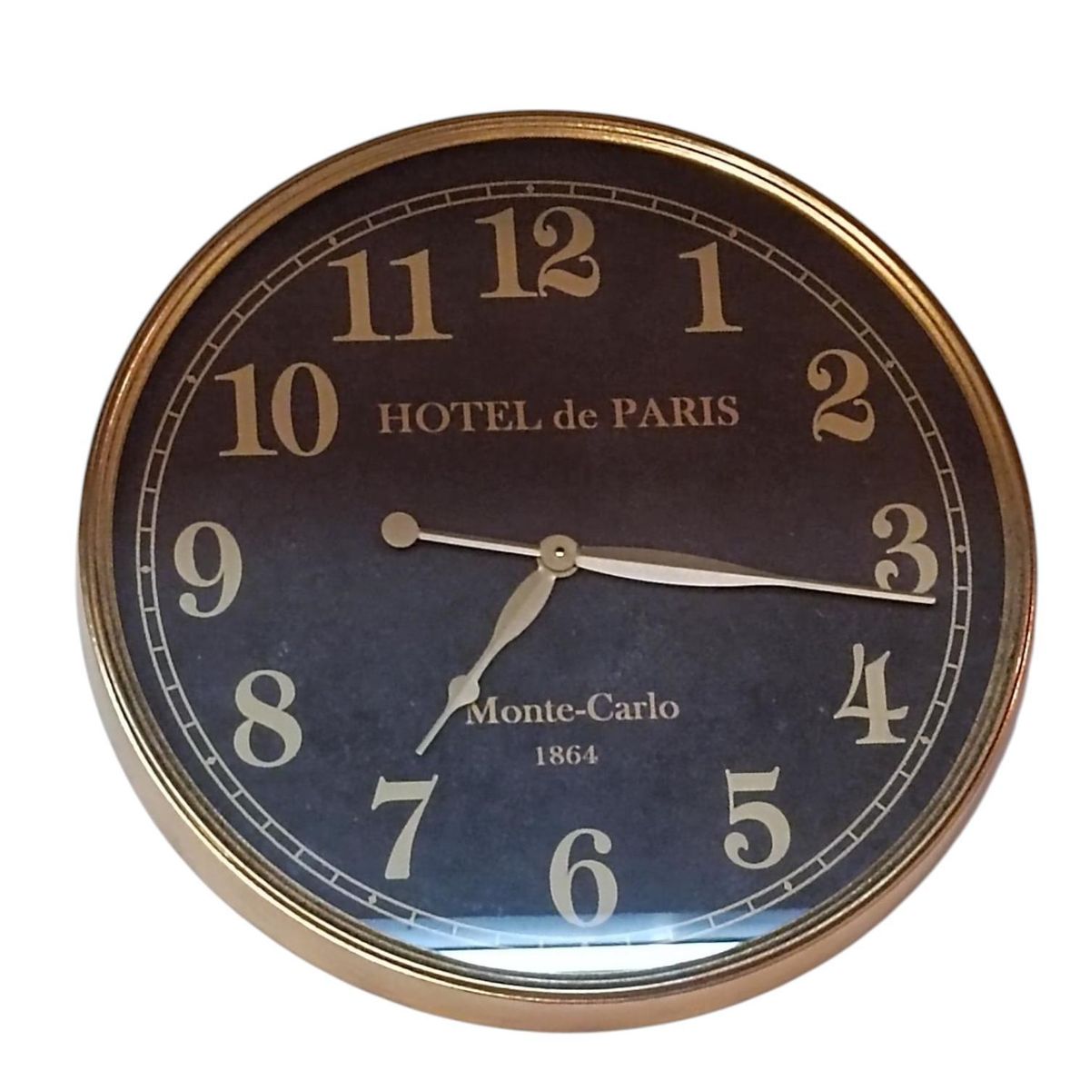 GENERICO - RELOJ PARED VINTAGE ELEGANTE NEGRO CON DORADO 61CM