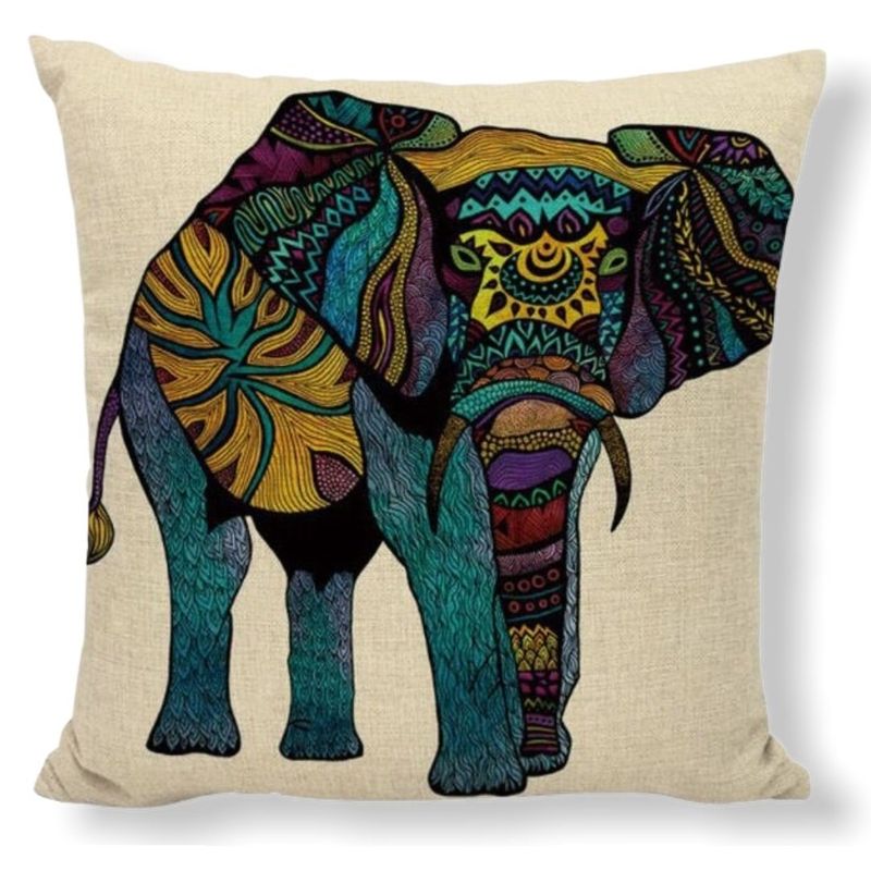 GENERICO - Funda de Cojin - Elefante De La Suerte Thai Feng Shui