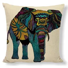 GENERICO - Funda de Cojin - Elefante De La Suerte Thai Feng Shui
