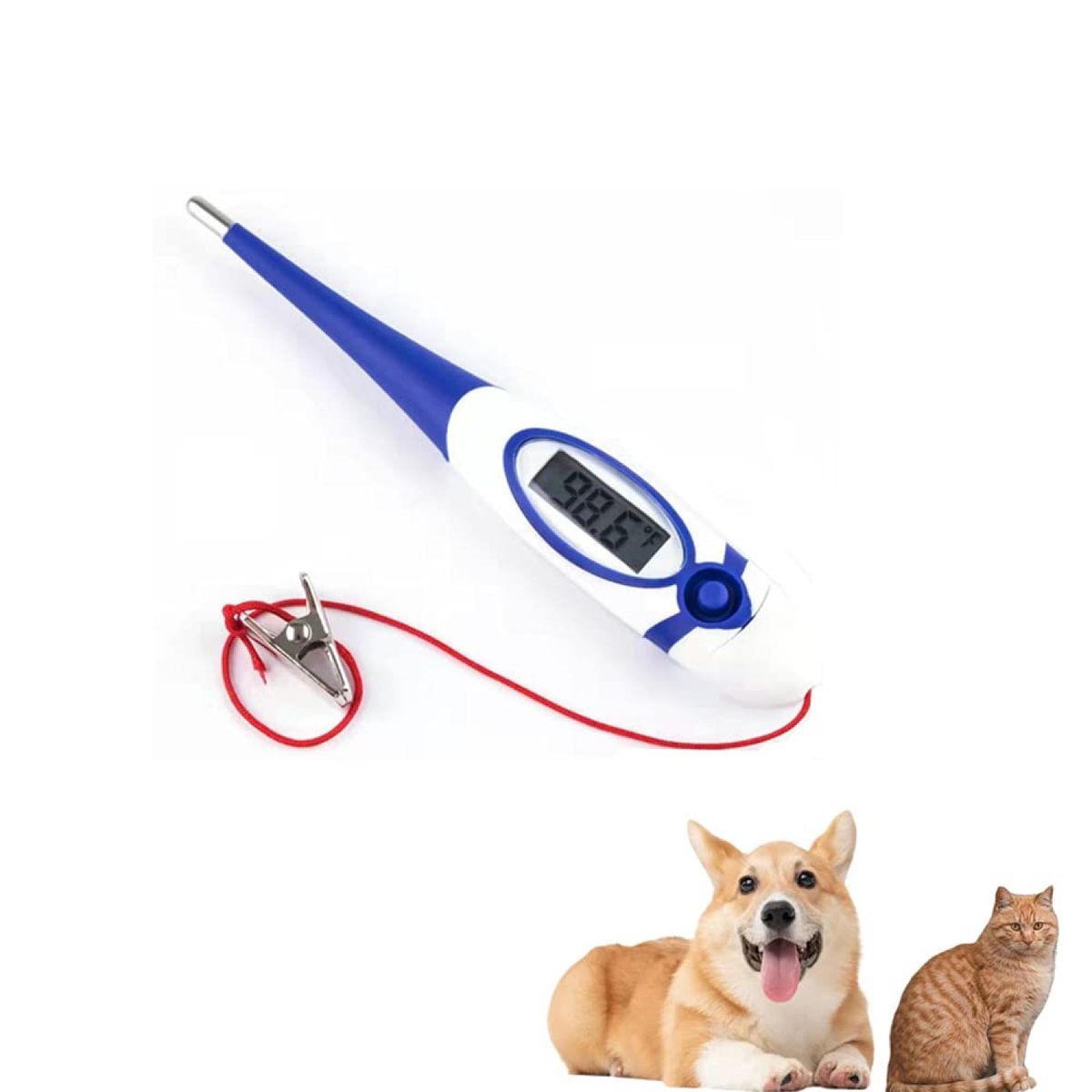GENERICO - Termómetro Digital Punta Flexible para Mascotas 20076